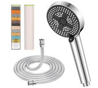 YEAUPE PRO Alcachofa de ducha con manguera, filtro de alta presión, 6 tipos de chorro, ahorro de agua en 25 capas, cabezal de ducha para agua dura, cloro residual, cabezal de ducha que aumenta la