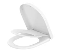 YEAUPE PRO Asiento de Inodoro Familiar en Forma de D, Tapa WC Universal con Liberación Rápida, Fácil de Limpiar, Blanco