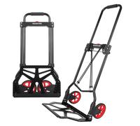 YEAUPE PRO Carretilla de Mano Plegable Transporte Plano 50 kg Negro