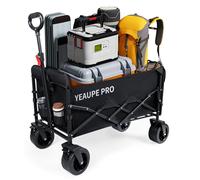 YEAUPE PRO Carrito Playa, 230 litros, Carga máxima 200 kg, 17 x 10 cm, neumáticos Extra Anchos, Todoterreno, con 2 Bolsillos para Botellas de Agua y 1 Bolsa de Malla