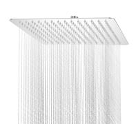 YEAUPE PRO Ducha de lluvia de 12 pulgadas - Alcachofa de ducha cuadrada de acero inoxidable 304 de alta presión con boquillas autolimpiables, montaje en techo, cromo (30 x 30 cm)