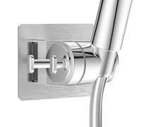 YEAUPE PRO Soporte adhesivo fuerte para cabezal de ducha, sin taladrar, ajustable a 60°, soporte de varita de ducha de mano impermeable, soporte universal de repuesto para manguera de ducha para baño
