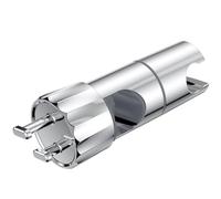 YEAUPE PRO Soporte Ajustable para Ducha de Mano 19-28 mm, Universal Cromado con Sujeción 360° Rotar Bracket y 2 Ganchos