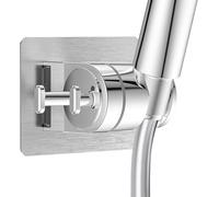 YEAUPE PRO Soporte para cabezal de ducha, ajustable a 45°, sin taladrar, adhesivo fuerte, impermeable, soporte universal de manguera de ducha de repuesto para baño