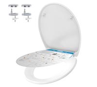 YEAUPE PRO Tapa de inodoro con cierre automático ovalado, duroplast, color blanco, fácil montaje, 44,6 x 37,2 cm