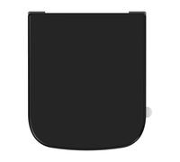 YEAUPE PRO Tapa Wc Forma Cuadrado[CORTO], Asiento de inodoro cuadrado con cierre suave y liberación rápida para una fácil limpieza,universal para inodoros de forma cuadrada,Negro, 42,2 * 36,2 * 4,4CM