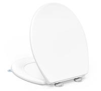 YEAUPE PRO Tapa Wc Forma O Universal, Asiento de Inodoro de Cierre Suave en Forma de O con Liberación Rápida para una Fácil Limpieza, Blanco, 44,6 x 37,2 x 5,2 cm