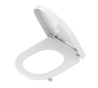 YEAUPE PRO Tapa WC Universal Forma de D [LARGO], Asiento de Inodoro de Cierre Suave con Liberación Rápida, Blanco, Tapa Inodoro Urea-formaldehído, 46,4 * 35,9 * 5CM, Capacidad de carga de 150 kg