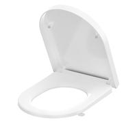 YEAUPE PRO Tapa WC Universal Forma de D [LARGO], Asiento de Inodoro de Cierre Suave con Liberación Rápida para una Fácil Limpieza, 46,4 * 35,9 * 5CM,Capacidad de carga de 150 kg