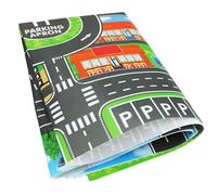 Yeaxxsqy Alfombra de Juego para Coche para niños, Juguete Impermeable, Tela no Tejida, Alfombra de tráfico Urbano, educativa Antideslizante Plegable para Sala de Juegos, Dormitorio, 33x23 p