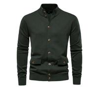 YEBAITOU Suéter de punto para hombre, otoño e invierno, estilo euroamericano, informal, color liso, En8, XL