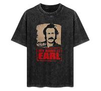 YEBEI My Name is Earl T-Shirt Mens Unisex Black Tees M