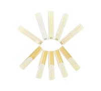 Yechiry 10 Paquete 3.07x0.86in Cañas de Saxofón Soprano, Cañas Versátiles de Saxo Rico con Estuche de Plástico para Principiantes de Saxofón Soprano y Rendimiento del Jugador (2.5)