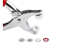 Yechiry 120 Juegos de Botones a Presión de Metal de Colores Mezclados, Herramienta de Ajuste de Alicates de Presión, Sujetadores de Botones a de Punta, Ideal para Manualidades de Tela