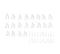 Yechiry 20 Juegos de Kit de Horquilla de Bocinas de Control de 4 Orificios, Kit de ángulo de Timón Tipo Enchufe, de Avión RC con Varilla de Tracción de Acero de 1 Mm, Ideal para Aviones de ala Fija