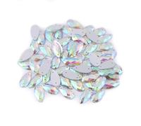Yechiry 200 Uds. Accesorios para Manualidades, Botones de Resina con Parte Posterior Plana Brillante para Fabricación de Joyas y Decoración de Moda, Corte de Superficies Múltiples (Red de caída de