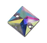 Yechiry 200 Uds. Accesorios para Manualidades, Botones de Resina con Parte Posterior Plana Brillante para Fabricación de Joyas y Decoración de Moda, Corte de Superficies Múltiples (10*10mm cuadrado)