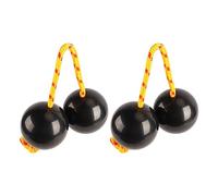 Yechiry 2pcs Bola Rítmica Africana, Baile de Ritmo Aslatuas de Kashaka, Negro Ajustable Cómodo con Material ABS para la Presentación de la Etapa de Percusión
