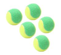 Yechiry 5 Pelotas de Tenis Elásticas, Pelota de Rebote de Goma de 6 Cm, Pelota de Superficie de Tela con Diseño para Aliviar el Estrés, Ideal para Piscina, Playa, Juegos, Oficina (Green)