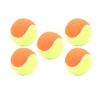 Yechiry 5 Pelotas de Tenis Elásticas, Pelota de Rebote de Goma de 6 Cm, Pelota de Superficie de Tela con Diseño para Aliviar el Estrés, Ideal para Piscina, Playa, Juegos, Oficina (Orange)