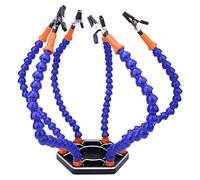 Yechiry 6 Ayudas para Soldar con Brazo Flexible con Pinzas de Cocodrilo Ajustables para Proyectos Electrónicos, Base de Aleación de Aluminio, 550 G