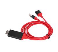 Yechiry Adaptador 1080P, Cable de 2 M/6,6 Pies con Puerto de Alimentación USB, Adaptador de Pantalla Espejo para Teléfono a TV, Ideal para Teléfonos Móviles y Tabletas a HDTV