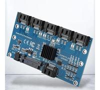 Yechiry Adaptador 6 Puertos Multiplicador 6Gbps, para | Admite 6 dispositivos, Recuperación de señal asíncrona, Calibración automática de impedancia