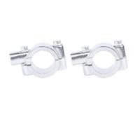 Yechiry Adaptador de Abrazadera de Montaje de Espejo de Motocicleta Robusto Soporte de Manillar de 25 Mm para Motos ATV y Bicicletas de Proyecto Aluminio 2 Piezas (Plata M8)