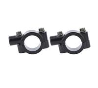 Yechiry Adaptador de Abrazadera de Montaje de Espejo de Motocicleta Robusto Soporte de Manillar de 25 Mm para Motos ATV y Bicicletas de Proyecto Aluminio 2 Piezas (Negro M10)