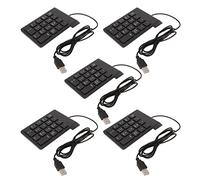 Yechiry Almohadilla Ergonómica USB Wired 18 Keys Number, Mini Mini Portable Numérico Portable para la Computadora Portátil PC Escribiendo Cómodo con un Cable de 4.2 Pies para los Bancos de Negocios