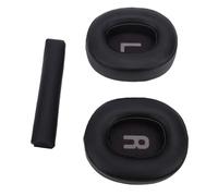 Yechiry Almohadillas de Repuesto para Audífonos Inalámbricos (Black) | Cojines de espuma viscoelástica de cuero proteico con funda para la cabeza, aislamiento de ruido, ajuste directo