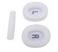 Yechiry Almohadillas de Repuesto para Audífonos Inalámbricos (White) | Cojines de espuma viscoelástica de cuero proteico con funda para la cabeza, aislamiento de ruido, ajuste directo