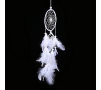 Yechiry Atrapasueños Delicado Estilo Indio Colgante de Pared para Decoración del Hogar Colgante de Plumas Blancas 4,3 "x 18" para Sala de Estudio