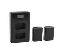 Yechiry Batería de Repuesto para Cámara NP FW50, 7,2 V, 1850 mAh, con Base de Carga y Pantalla LED USB Dual, para ZVE10, ILCE 5000, 6500, 7M2, NEX C3 5T