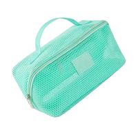 Yechiry Bolsa de Maquillaje de Malla para Viaje, Gimnasio, Viajes de | Bolsa de aseo de poliéster semitransparente transpirable, organizador cosmético plegable a prueba de desgarros con