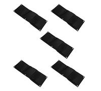 Yechiry Bolsas de Cultivo de Plantas Montadas en la Pared con 3 Bolsillos para Jardinería Vertical en Espacios Interiores y Exteriores, Fieltro Ecológico, 59x22cm, 5 uds. (Black)
