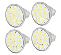 Yechiry Bombillas LED MR11, 12 LED Brillantes, 300 Lm y bajo Consumo de Energía para Luces de Techo, Aplicaciones de Paisaje, Juego de 4 Piezas (Blanco cálido 2700K-3000K)