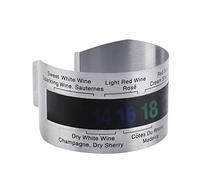 Yechiry Botella de Vino Termómetro LCD de Acero Inoxidable para Pulsera de Vino Tinto Sensor de Temperatura para Amantes y Entusiastas del