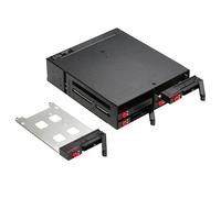 Yechiry Caja de Bandeja de Disco Duro Móvil de 6 Bahías, 2,5 HDD SSD con Ventilador de Refrigeración Locker Hot Swap 6Gbps para PC 5,25 Drive Bay