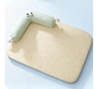 Yechiry Cama Refrescante para Gatos con Almohada, Alfombrilla Transpirable para Mascotas con Soporte para el Cuello, Almohadilla Lavable para Perros de (80x6 0cm/31,5x23,62 Pulgadas, Dentro de 20kg)