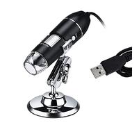 Yechiry Cámara de Microscopio Digital USB Ampliación 1600X Grabación de Video HD 1080P con 8 LED Regulables para PC Placa de Circuito de Teléfono Inspección de Joyas (Yechiryoema57k3nv-E13894-1600-1)