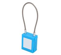Yechiry Candado de Seguridad con Grillete de 85 Mm de Alta Resistencia para Mantenimiento de Equipos Gestión Industrial Acero con 2 Llaves Bloqueo y Etiquetado Cerradura de Cable (BLUE)