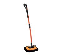 Yechiry Cepillo de Lavado de Autos Curvo de 15° con Telescópico Ajustable para una Limpieza Integral de Sedanes SUV Varilla Extensible de Aleación de Aluminio (Naranja Negro)