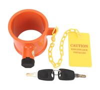 Yechiry Cerradura de Pasador de Quinta Rueda para Remolque, Cerradura de Enganche Antirrobo de Aleación de Aluminio de 74 Mm, de Seguridad con Etiqueta de Advertencia y 2 Llaves, Ideal para Vehículos