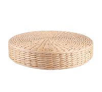 Yechiry Cojín Redondo de Tatami, Tapete de Espadaña Hecho a Mano, Cómodo Tapete de Yoga Transpirable con Diseño Grueso, Ideal para Piso, Silla, sofá, Ceremonia del té Zen y Decoración de Tatami