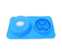 Yechiry Comedero Lento 2 en 1 para Perros con Diseño Antideslizante y Divertida Bola para Lamer para Perros y Gatos - Experiencia de Alimentación Mejorada - Silicona ABS - 1 Unidad (Blue)