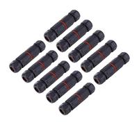 Yechiry Conector de Cable Impermeable de 3 Pines para Iluminación Exterior, | Unión de cables para exteriores IP68, 300 V 16 A, 14 a 30 AWG, carcasa de nailon