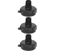 Yechiry Conector de Tanque IBC de 3 Uds, Adaptador de Rosca G3/4, Accesorio de Drenaje de Plástico ABS Duradero para Tanques IBC, Adaptador de Alta Dureza (S60-2"NPS)