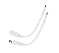 Yechiry Conector Jack de Alimentación CC Macho Hembra de 5,5x2,1 Mm, Conectores de Cable de 5 Pares, Conectores de Tira de Luz LED, Ideal para Cámaras CCTV, Productos Digitales y Pequeños (White)