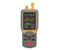 Yechiry Contador de Partículas Yechiry de 5 Canales PM2.5 PM10 para Salas Blancas Industriales |Bomba de Succión con Precisión del%, LCD de 2,8 Pulgadas Recargable, Monitor Portátil de Calidad del
